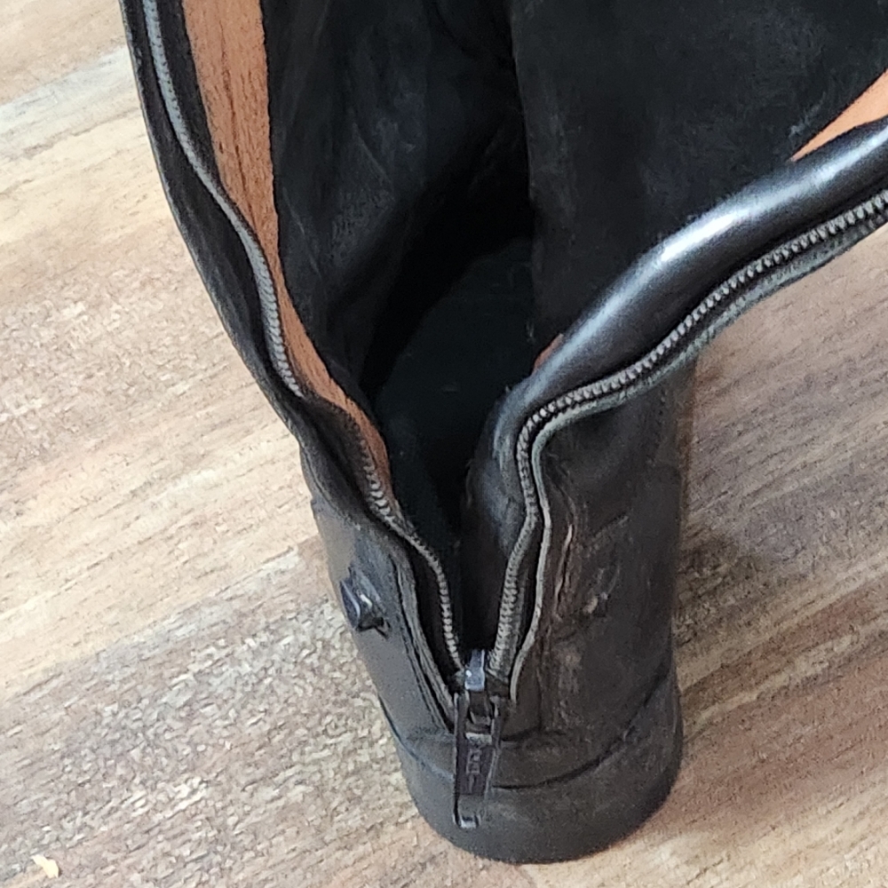 Ariat Heritage II Field Tall Black Riding Boot Zip Style 55001 Size 7.5 *Damaged - Picture 16 of 16